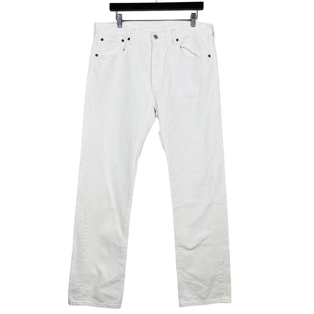 NEW! RE/DONE Levi Strauss Selvedge Denim Button Fly Straight Leg White - 36x34